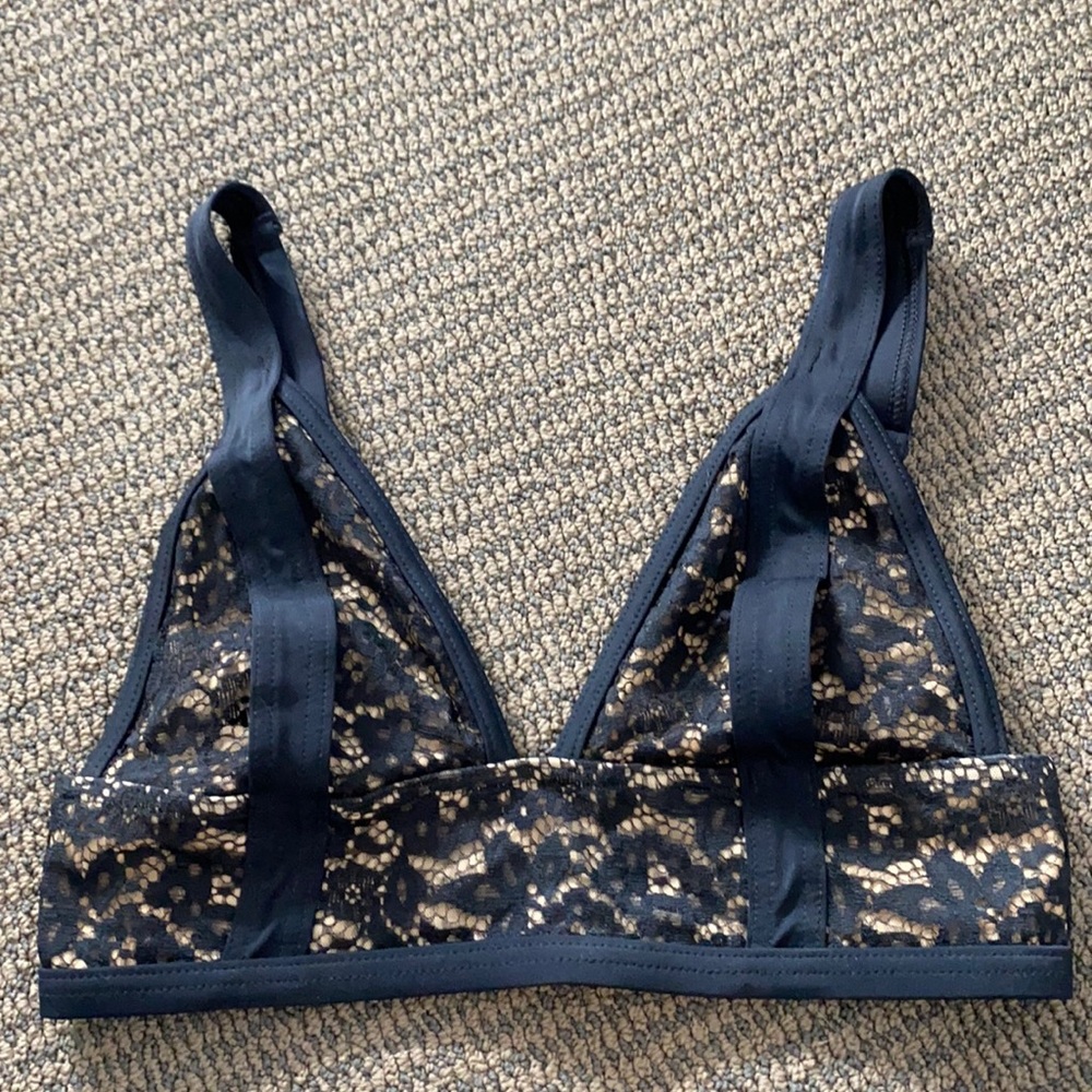 ASOS swim top - Black and Tan